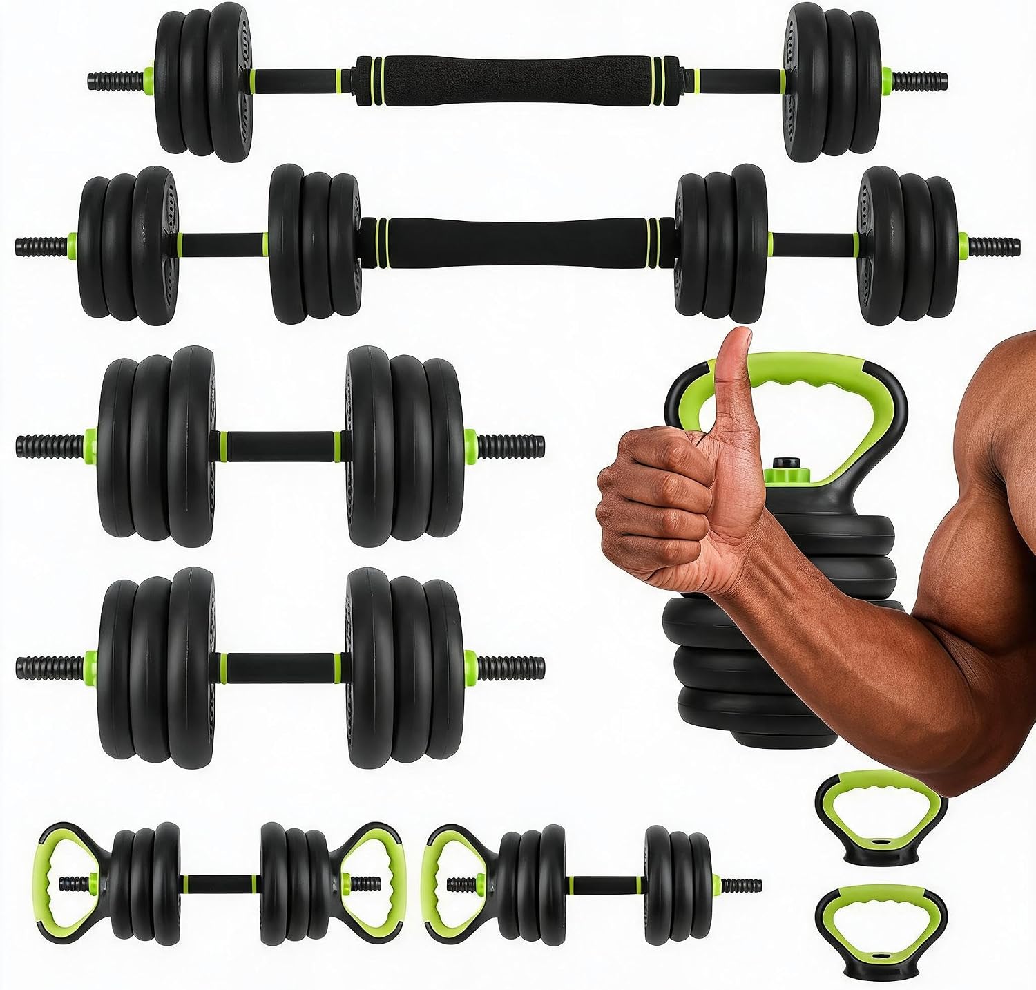 Home Gym Options - Conjunto de Halteres Ajustáveis 4 em