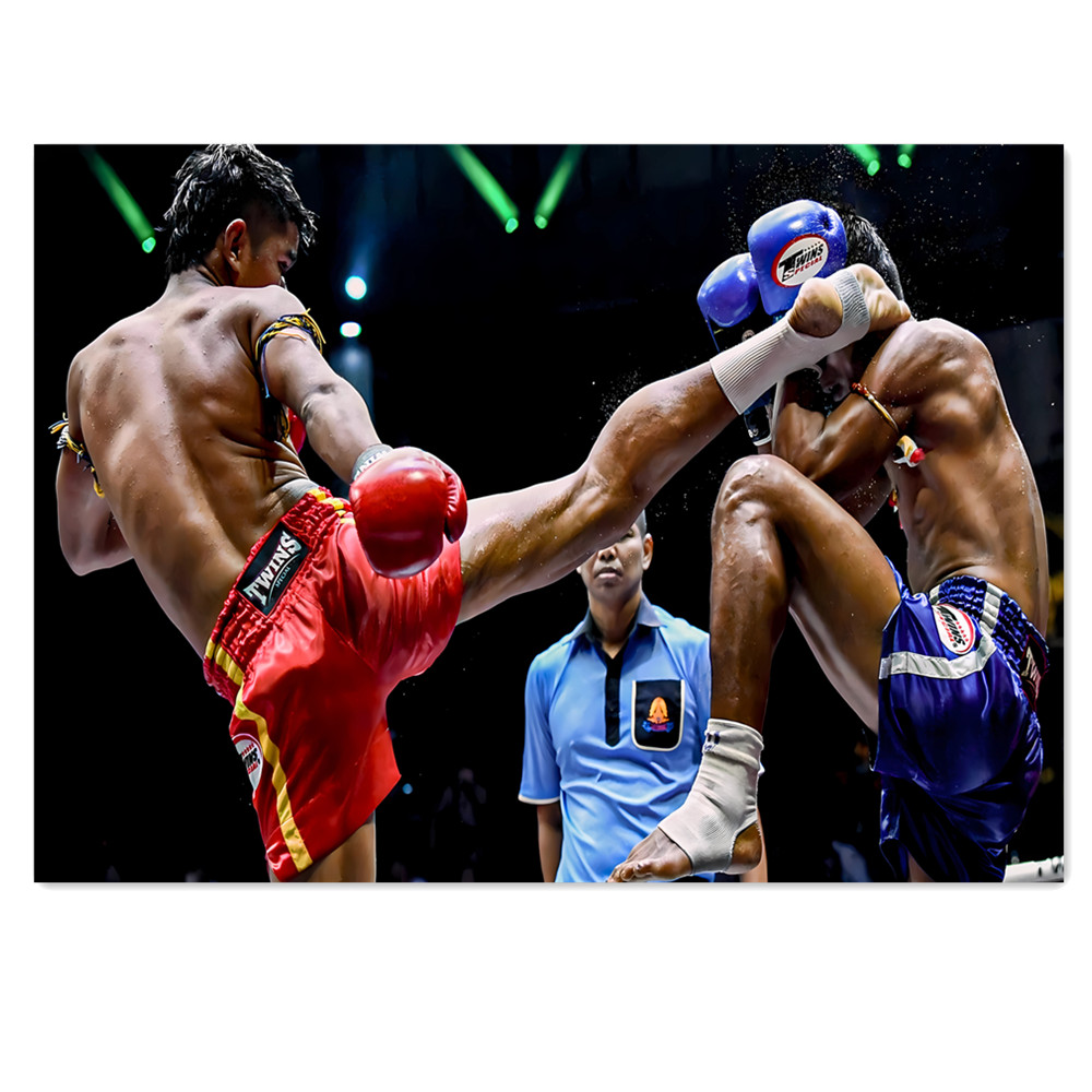 Home Gym Wallpaper - Pintura em Tela de Muay Thai: