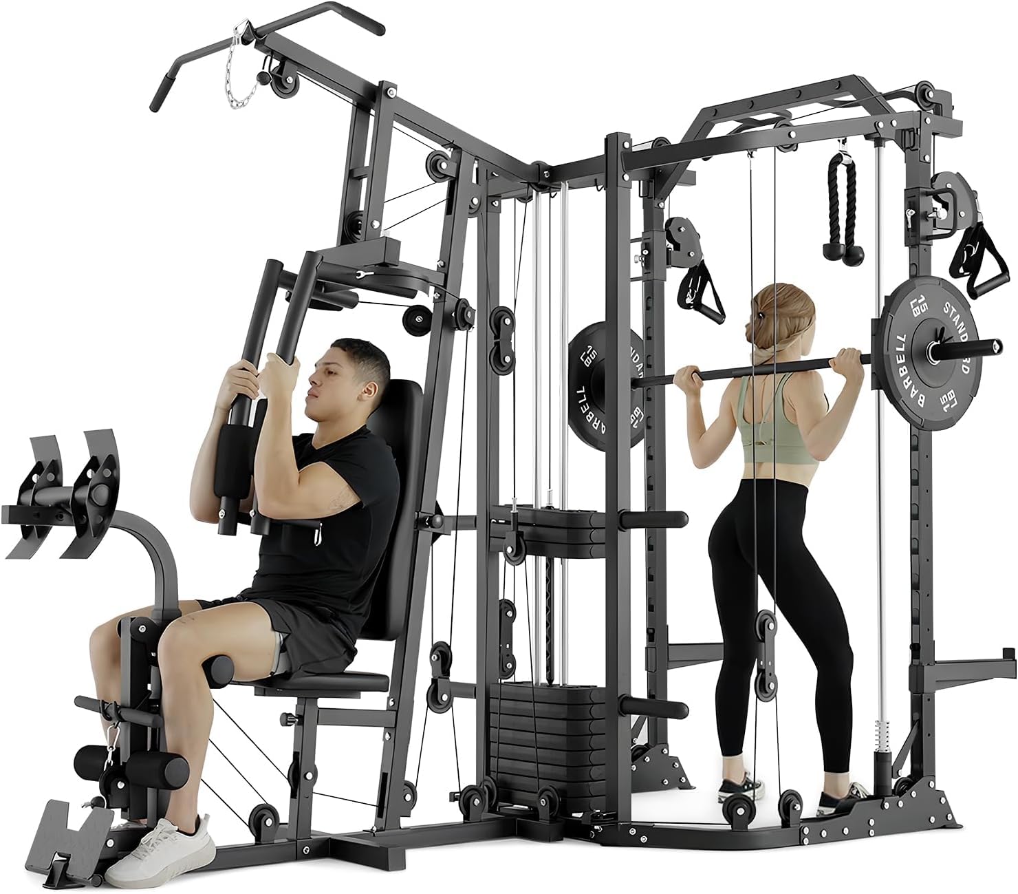 Home Gym One Machine - Máquina SmithΔ de Estação Dupla, Estação