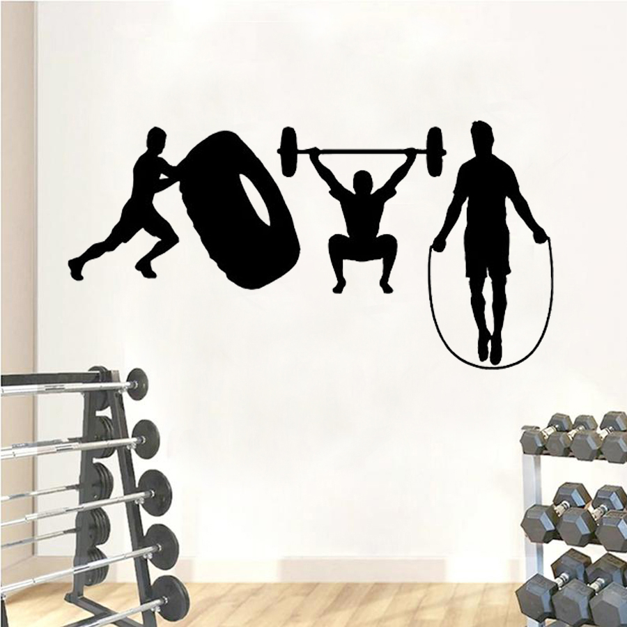 Adesivo de parede crossfit de  - Home Gym Wallpaper avaliação e preço