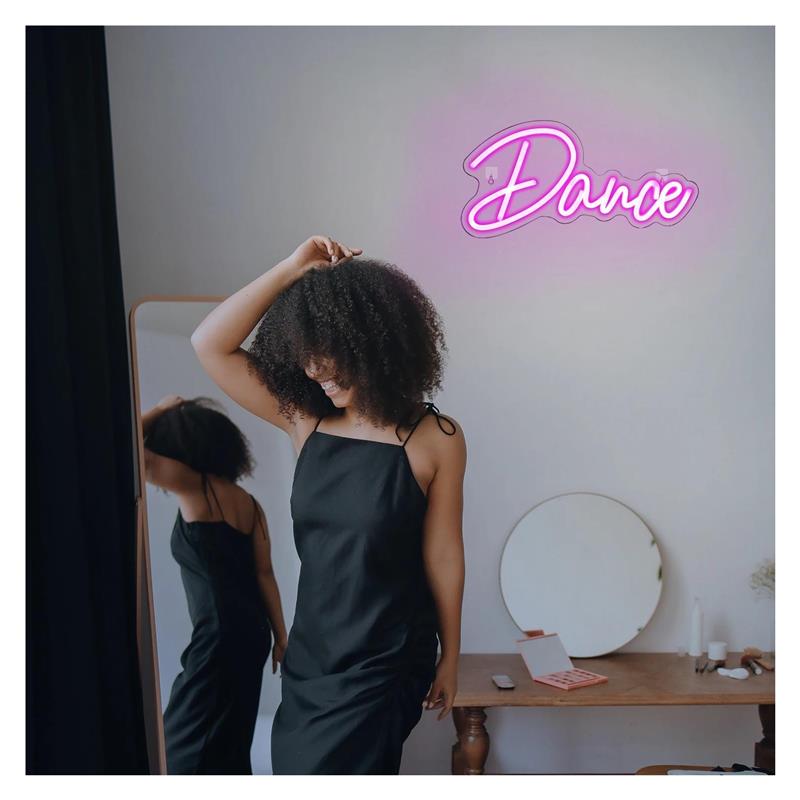 Letreiro Neon Dança Luz Rosa D - Home Gym Wallpaper avaliação e preço