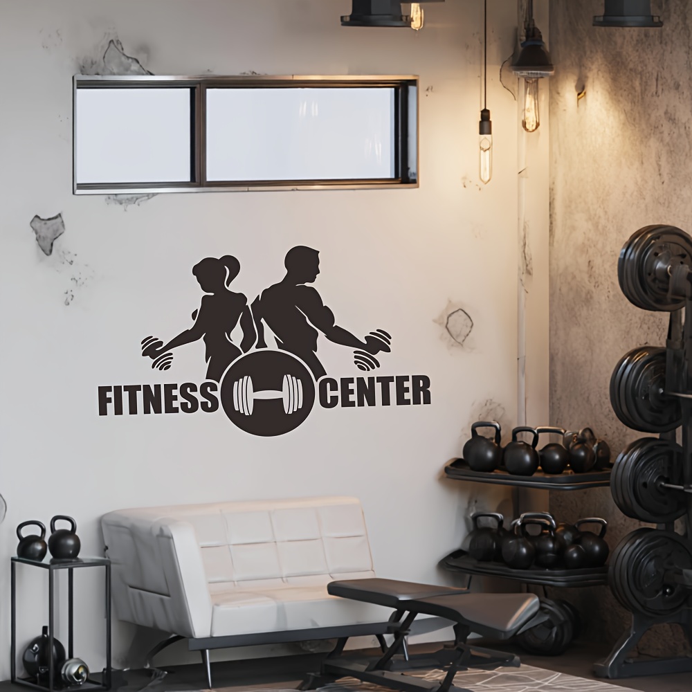 Adesivo de parede de vinil par - Home Gym Wallpaper avaliação e preço