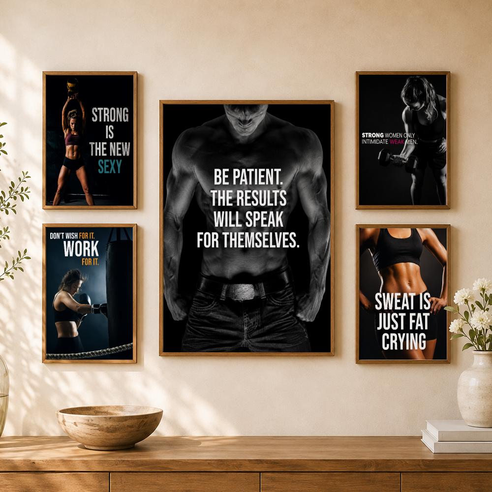 Pôster de Citações Inspiradora - Home Gym Wallpaper avaliação e preço