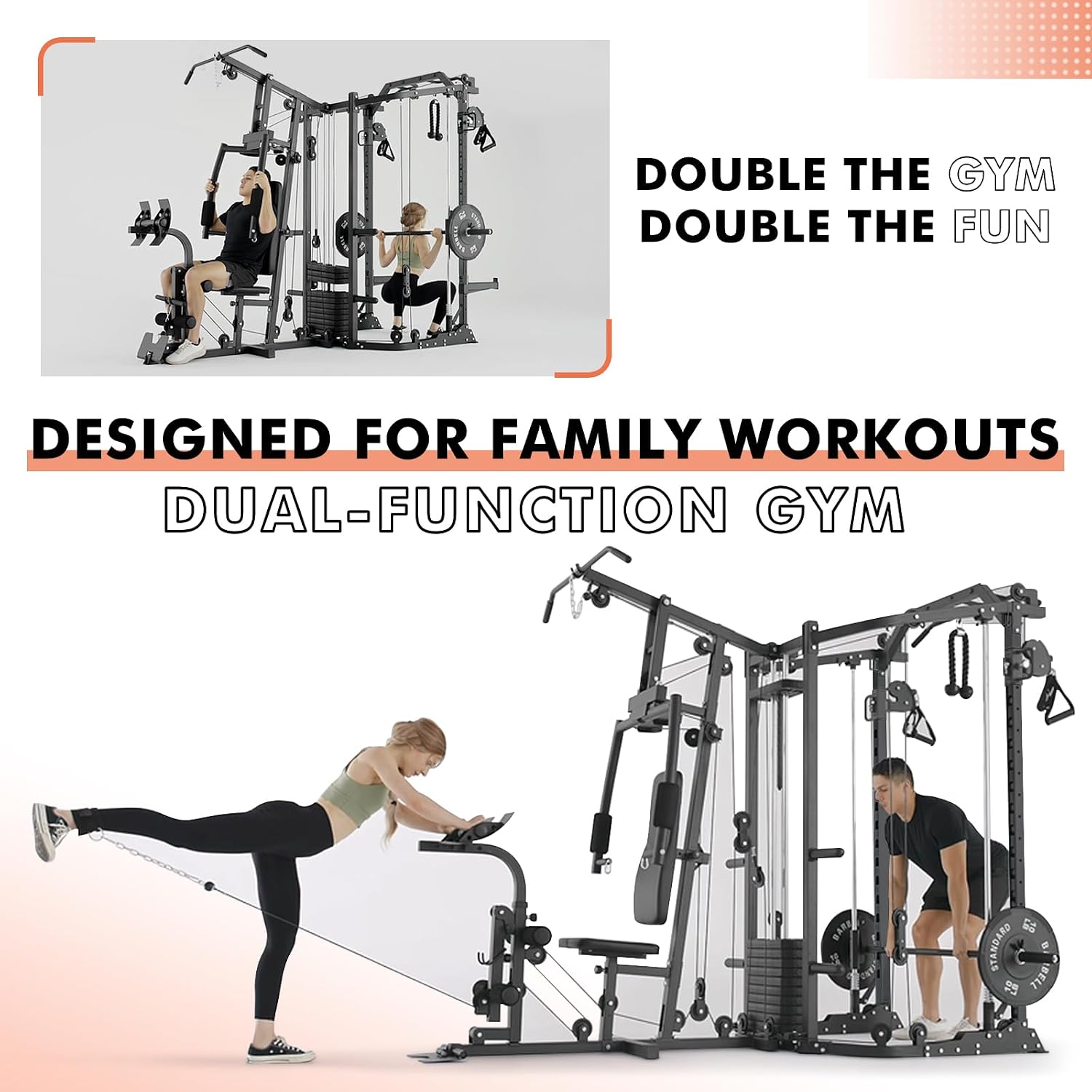 Máquina SmithΔ de Estação Dupl - Home Gym One Machine avaliação e preço