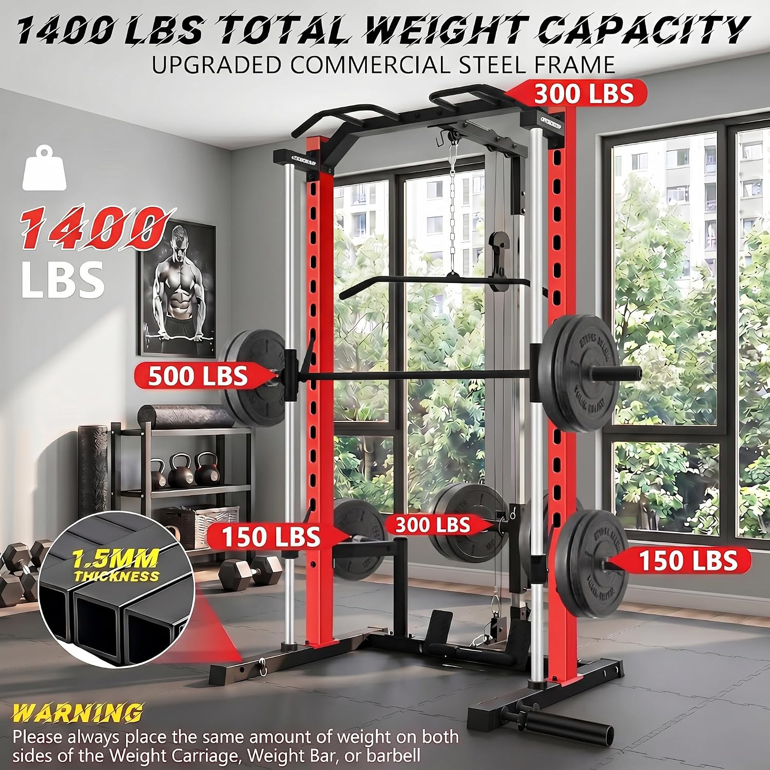 Máquina Smith Multifuncional c - Home Gym One Machine avaliação e preço