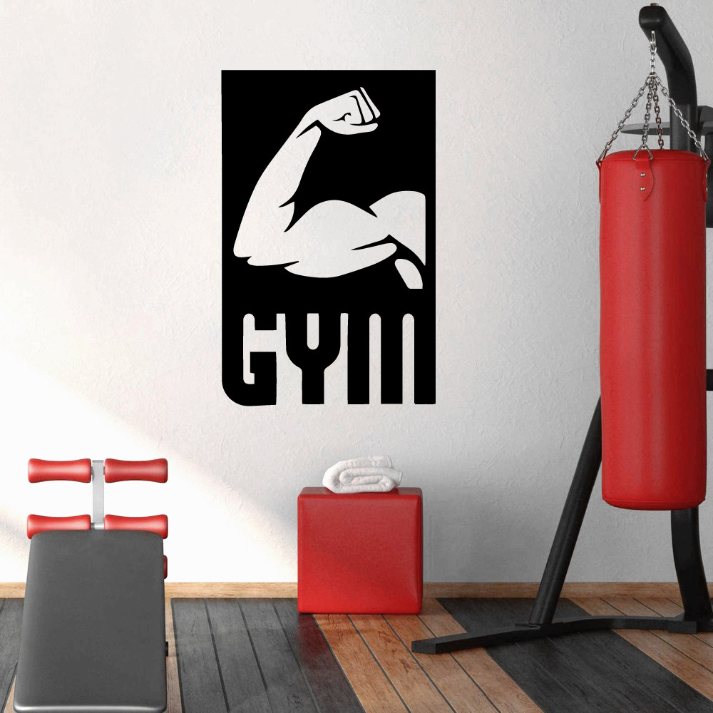 Colorido Fitness PVC Decalques - Home Gym Wallpaper avaliação e preço